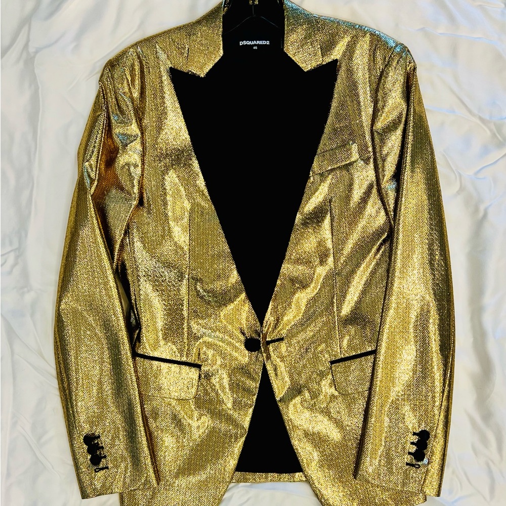 DSQUARED2 Men’s Shimmering Gold Blazer